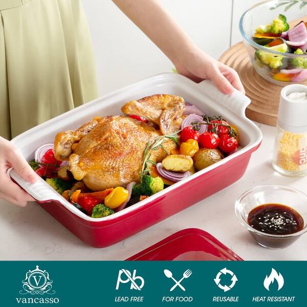 Dish Set Casserole Baking Dish With Lid Blossom Casserole Dish 13x9 Baking Dish Quart Casserole Dish Set  Lasagna Pan Deep With Lid Oven Safe, Red Bed Bath Beyond 40188573