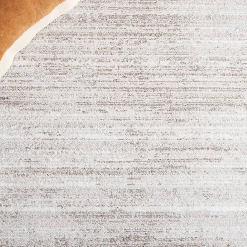 SAFAVIEH Parker Artelia Modern & Contemporary Rug - 6'7" x 6'7" Round - Taupe/Grey Gold