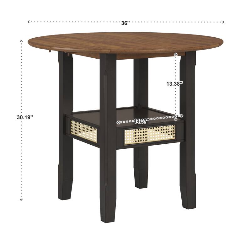 Plaga Cane Accent Dining Table by iNSPIRE Q Classic - 36-inch
