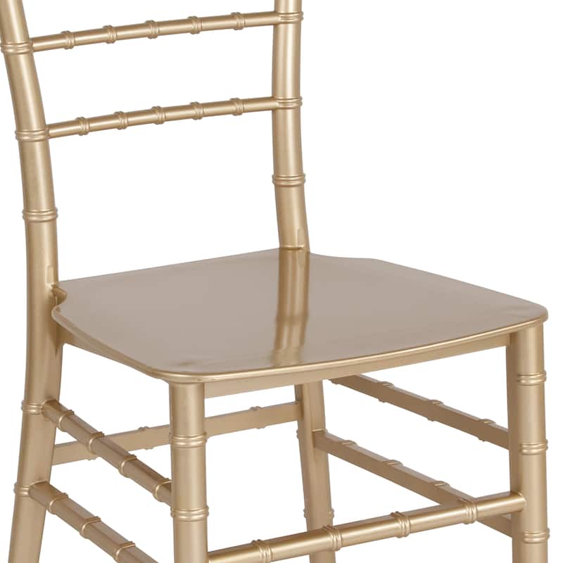 Resin Stackable Chiavari Chair - 15"W x 18.75"D x 35"H - 15"W x 18.75"D x 35"H