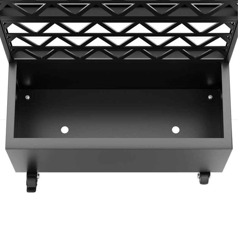 Outdoor Elevated Planter Box with Trellis Casters for balconies garden