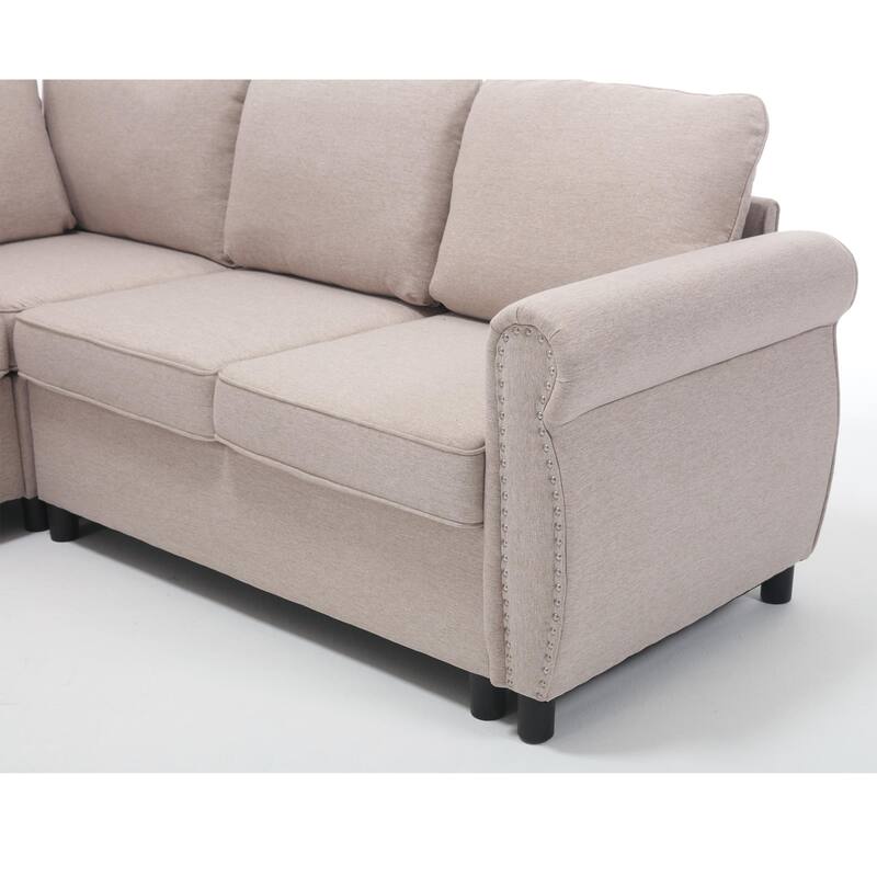 Sleeper Sofa, 2-in-1 Pull-Out Couch Bed for Compact Spaces