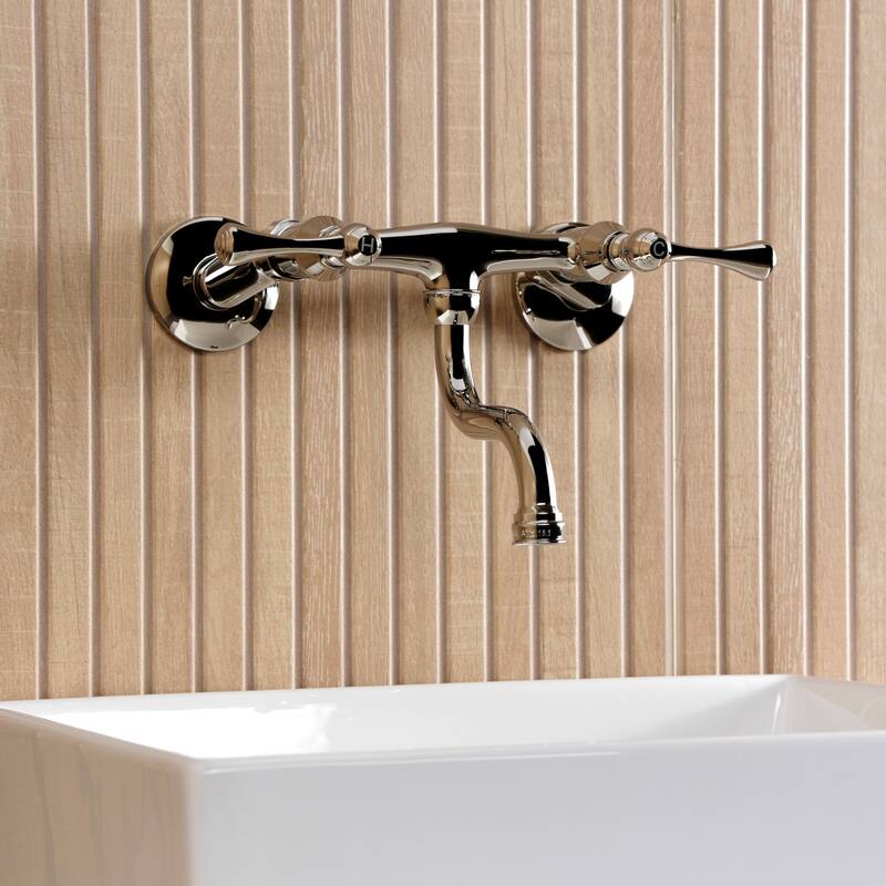 Kingston Brass Kingston Two-Handle 2-Hole Wall Mount Bathroom Faucet