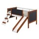 preview thumbnail 8 of 7, Stylish & Simple Twin Loft Bed with Built-in Slide and Chalkboard Panels, Solid Construction & Versatility galore, Cherry Oak