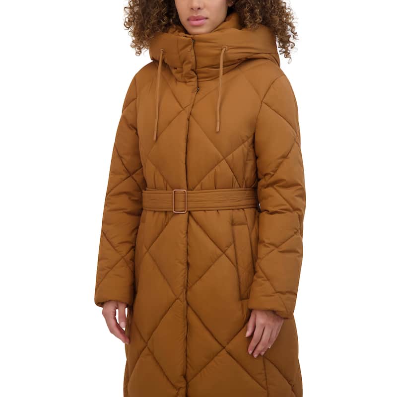 Kenneth Cole Women's Quilted Long Puffer Coat