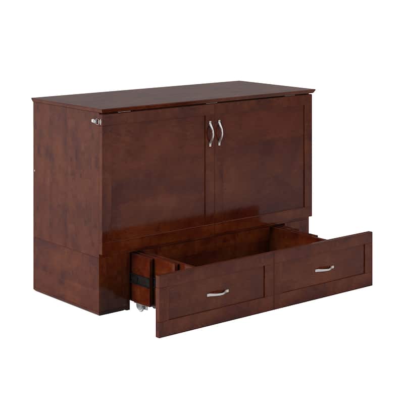 Hamilton Murphy Bed Chest with Mattress and Storage Drawer