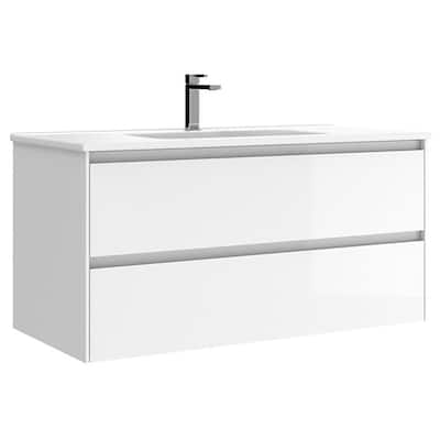 WS Bath Collections Perla C100 Perla 40" Wall Mounted Single Basin