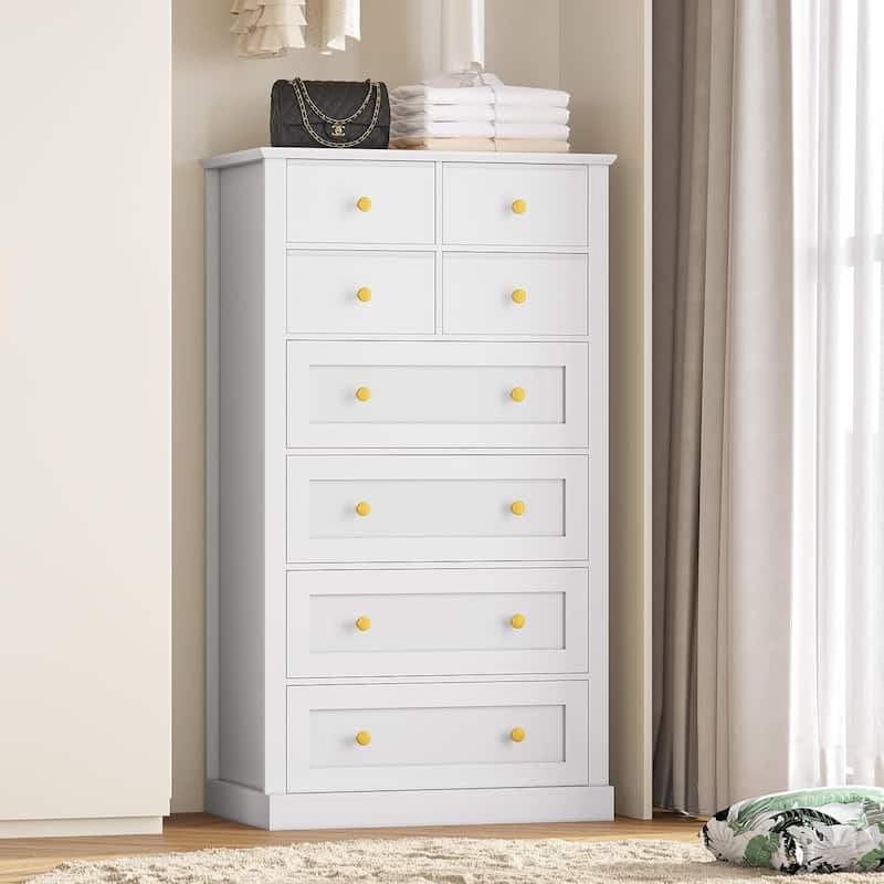 8 Drawers Tall Dresser for Bedroom 55.1H Tall Dressers Chest of Drawers