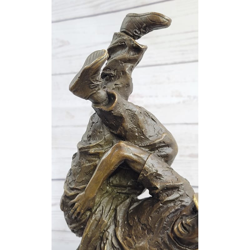 Hip Hop Breakdancer Bronze Metal Statue Sculpture Figure Signed Original Art 12 Inches X 6 Inches