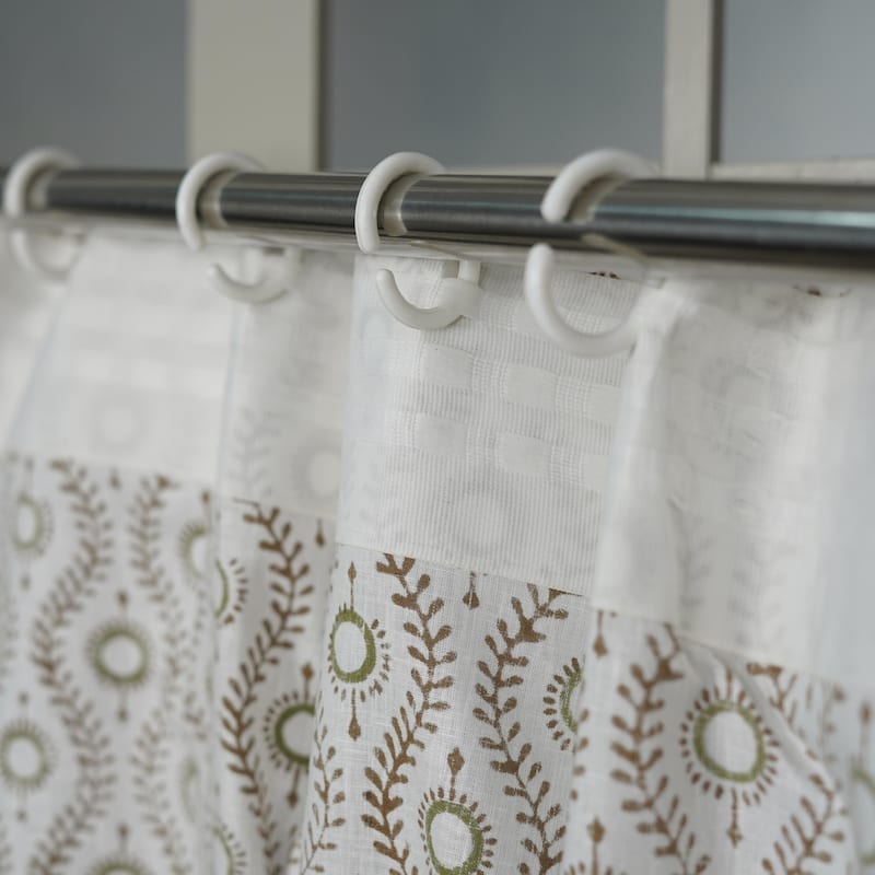 Fabdivine Handmade Block Print Viscose Linen Gift Home Decorative Accent Vintage Curtain or Drape