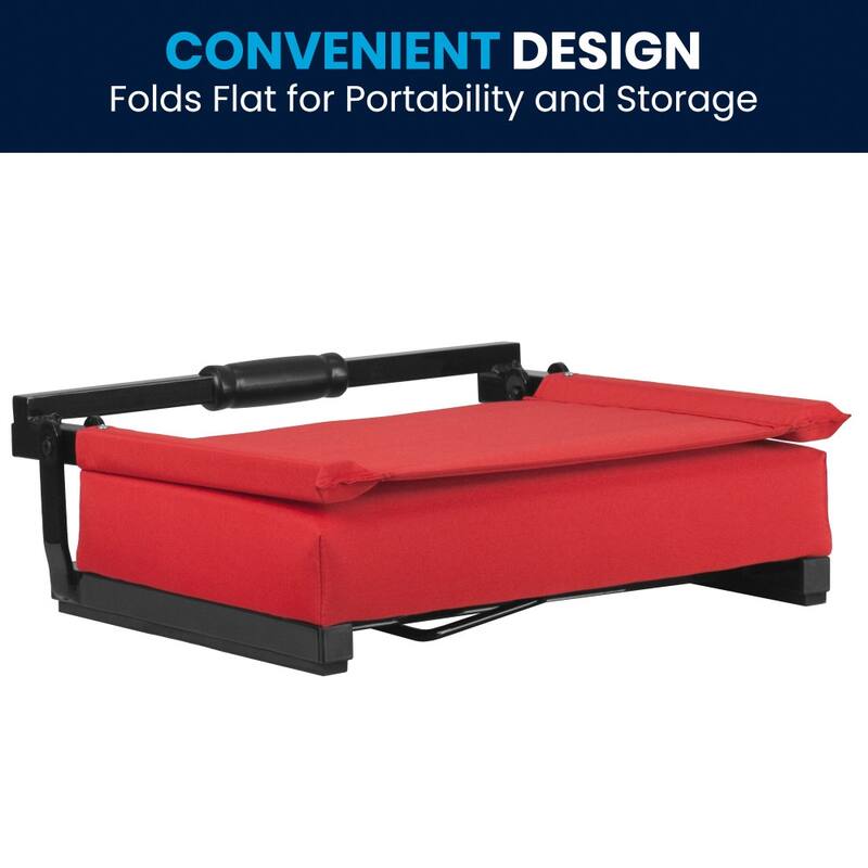 Ultra-Padded Stadium Chair - 18"W x 14"D x 18"H - 18"W x 14"D x 18"H