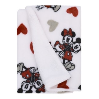 Disney Mickey Mouse & Minnie Mouse Sherpa Baby Blanket