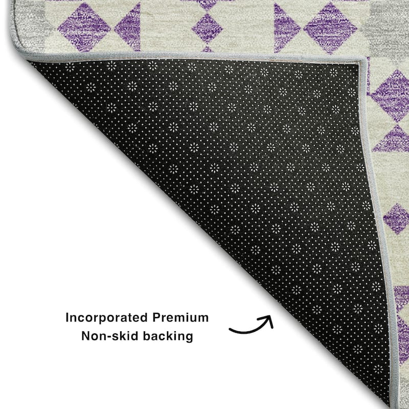 Premium Washable Super Soft Modern Mosaic Mayfield Rug
