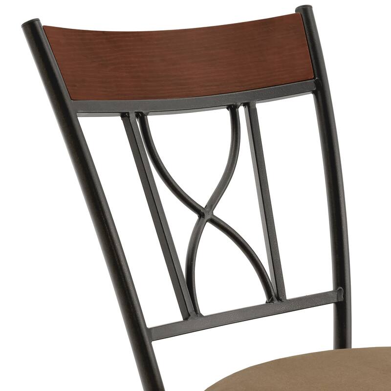 Verona Swivel Adjustable Sheen Black X-Back 3-Piece Stool Set by iNSPIRE Q Classic