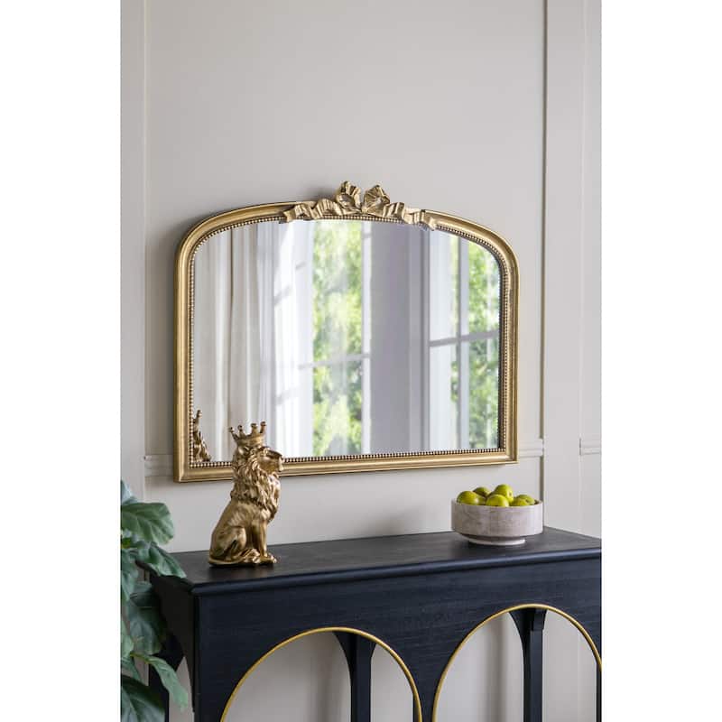 40.2" x 29.9" Baroque Style Gold Arch Mirror