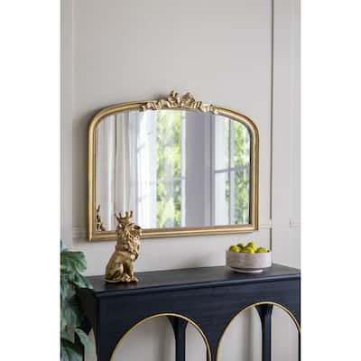 40.2" x 29.9" Baroque Style Gold Arch Mirror