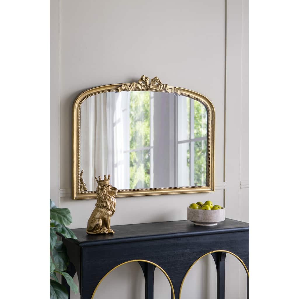 40.2" x 29.9" Baroque Style Gold Arch Mirror