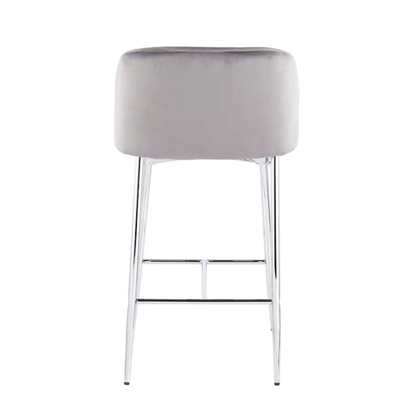 Silver Orchid Harding Velvet Counter Stool (Set of 2)
