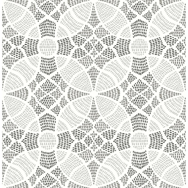 A-Street Prints Zazen Grey Geometric Wallpaper