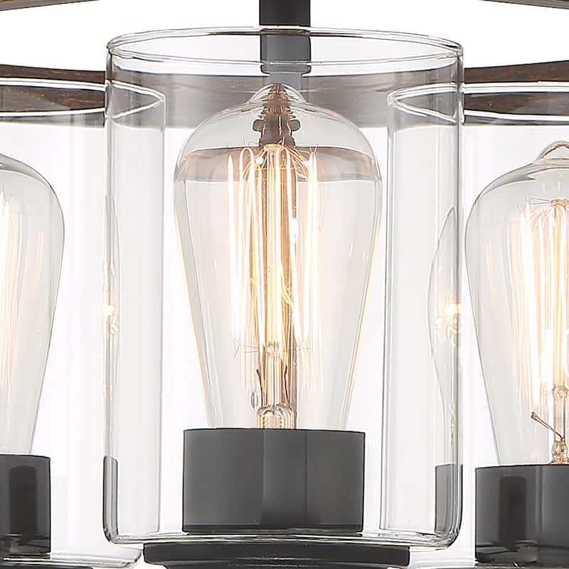 Moulins 3-light Modern Farmhouse Semi-Flush Mount Ceiling Lights with UL Certified - 15''