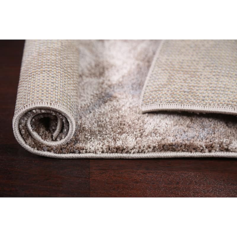 Turkish Abstract Brown Transitional Oriental Rug Contemporary Carpet