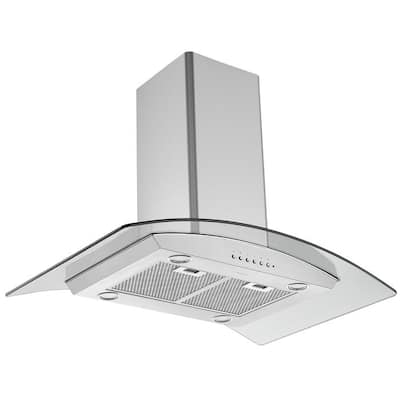 Ancona 36 in. 450 CFM Island Range Hood in Stainless Steel