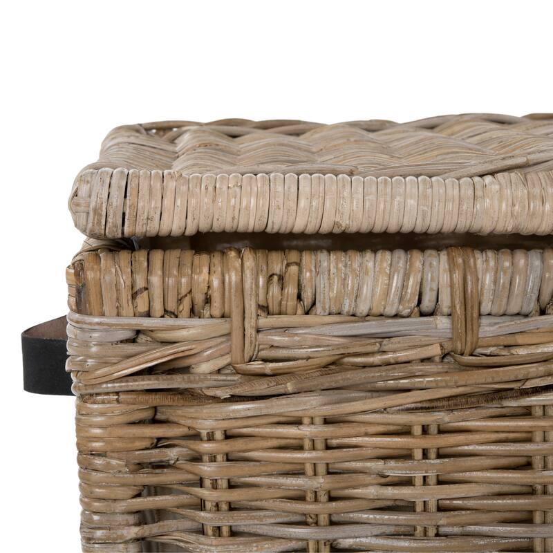 happimess Michael 35" Wicker Storage Trunk, Natural