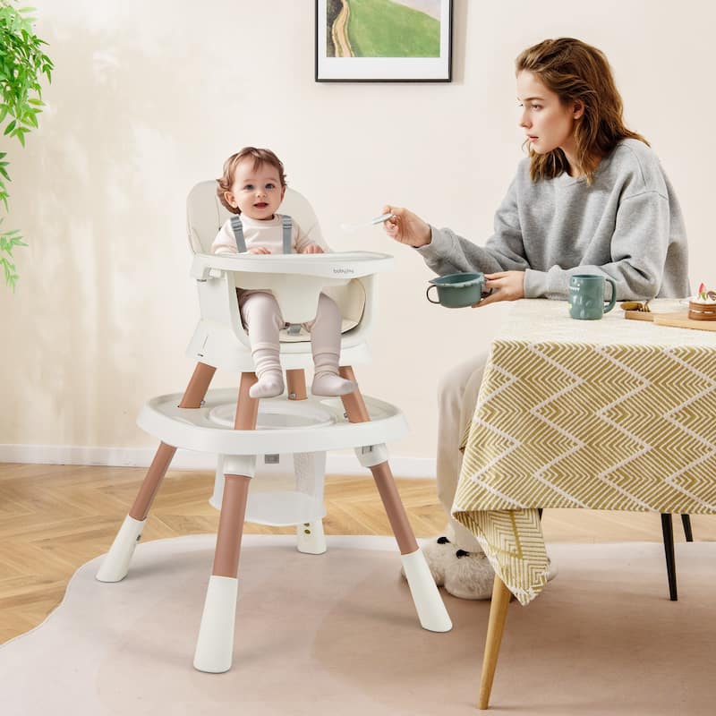 Gymax 16-in-1 Baby High Chair w/ Activity Center Booster Seat Building