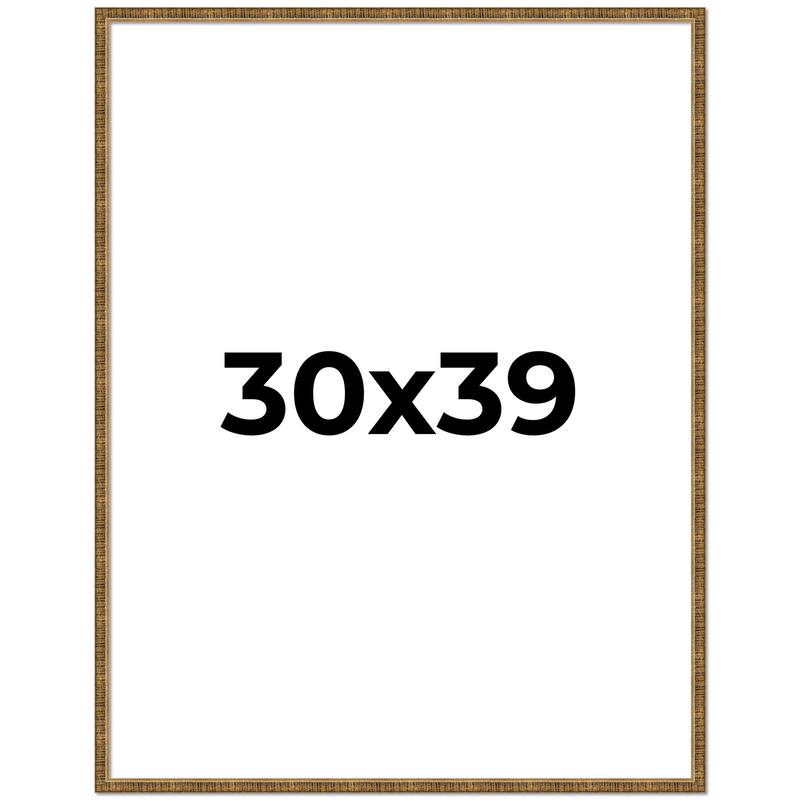 30x39 Frame Gold Kingsley Distressed Solid Wood Picture Frame Width