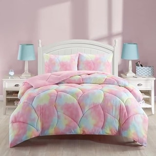 Heritage Kids Puffy Ombre Comforter Set, Pink Rainbow