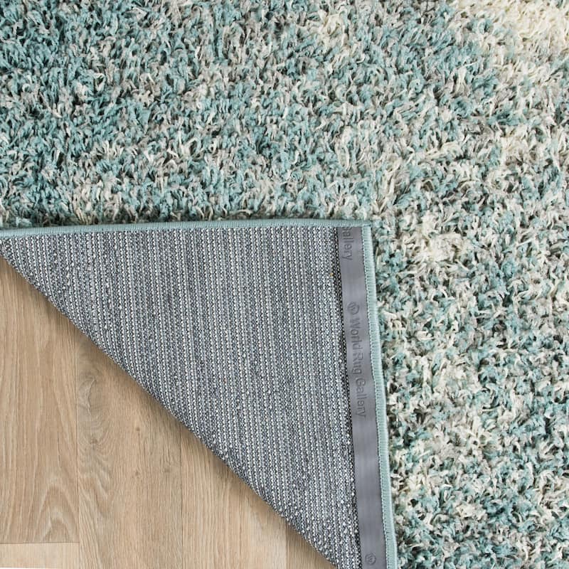 World Rug Gallery Contemporary Ombre Soft Plush Shag Area Rug