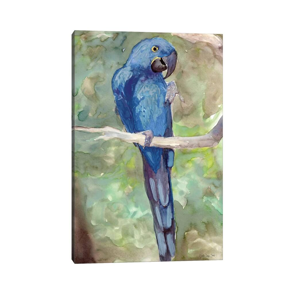 iCanvas "Blue Parrot II" by Stellar Design Studio Canvas Print