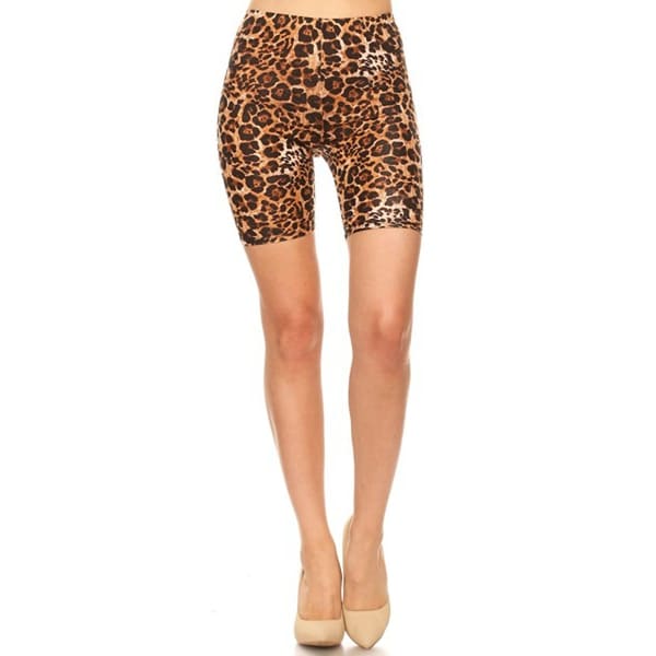 Women's Plus Size Print High Wiast Yoga Gym Solid Biker Short Pants. Opens flyout.