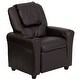 preview thumbnail 79 of 189, Contemporary Kids Recliner with Cup Holder and Headrest - 24"W x 21.5" - 36.5"D x 27"H