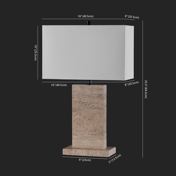 訳あり商品 SAFAVIEH Couture Jennabriana 26-inch Travertine Dimmable フロアスタンド