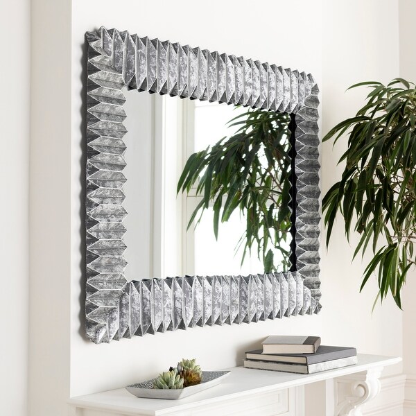 Hilga Galvanized Metal 45x33-inch Rectangular Mirror ...