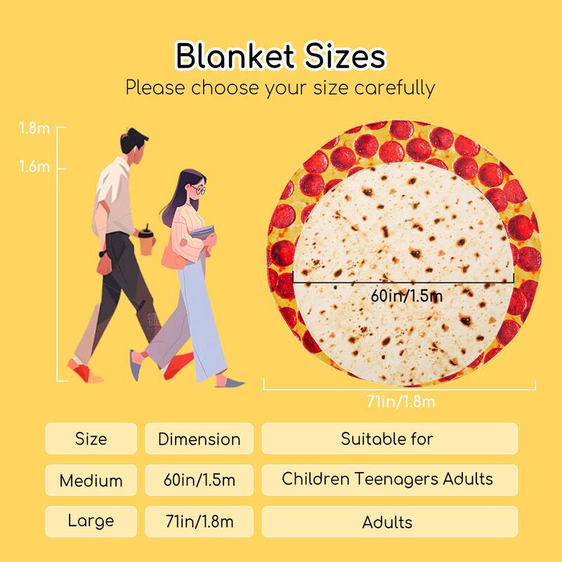 Kids' and Adult Halloween Food Throw Blanket, Microfiber Funny Food Blanket for Home or Dorm Decor
