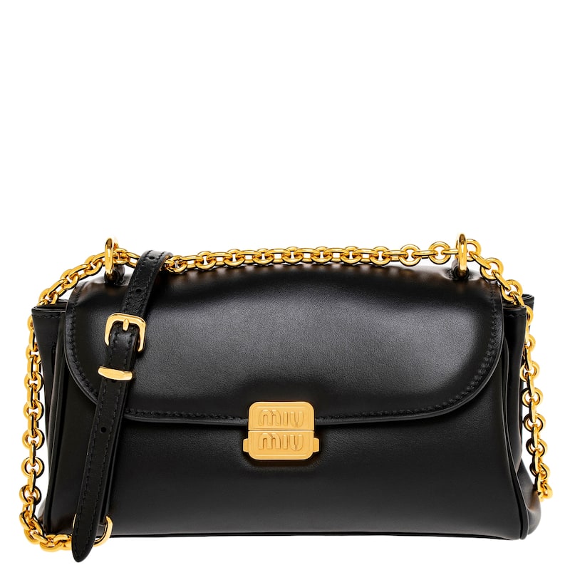 Miu Miu Nappa Shoulder Bag - Black