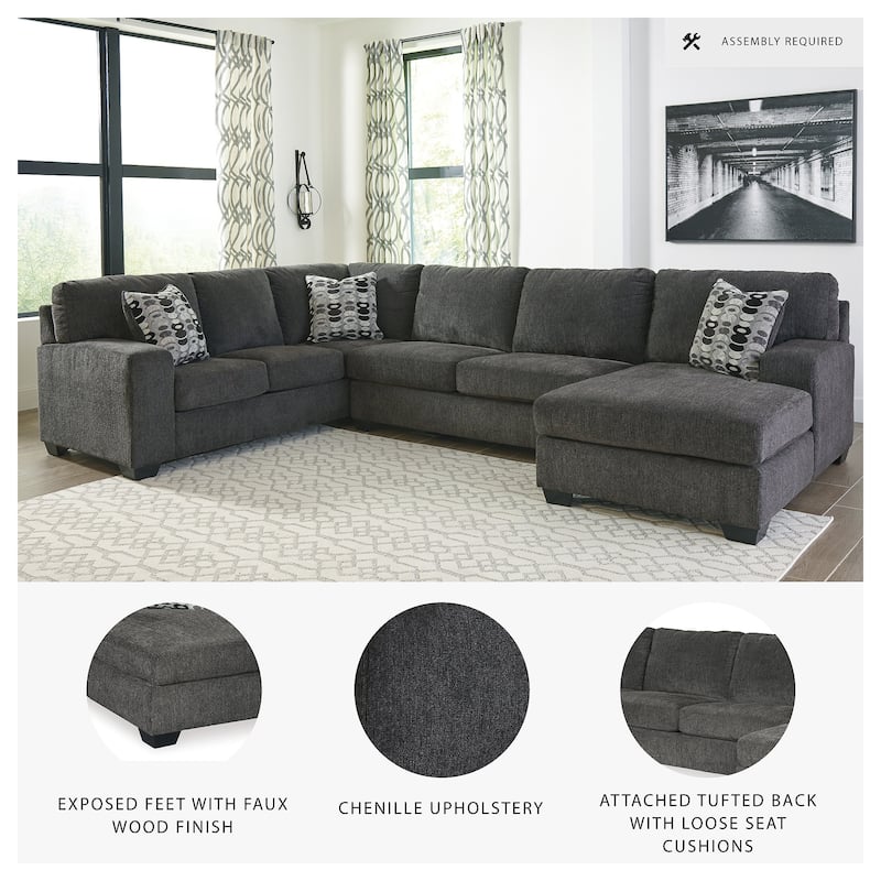 Ballinasloe 3-Piece Sectional - Smoke