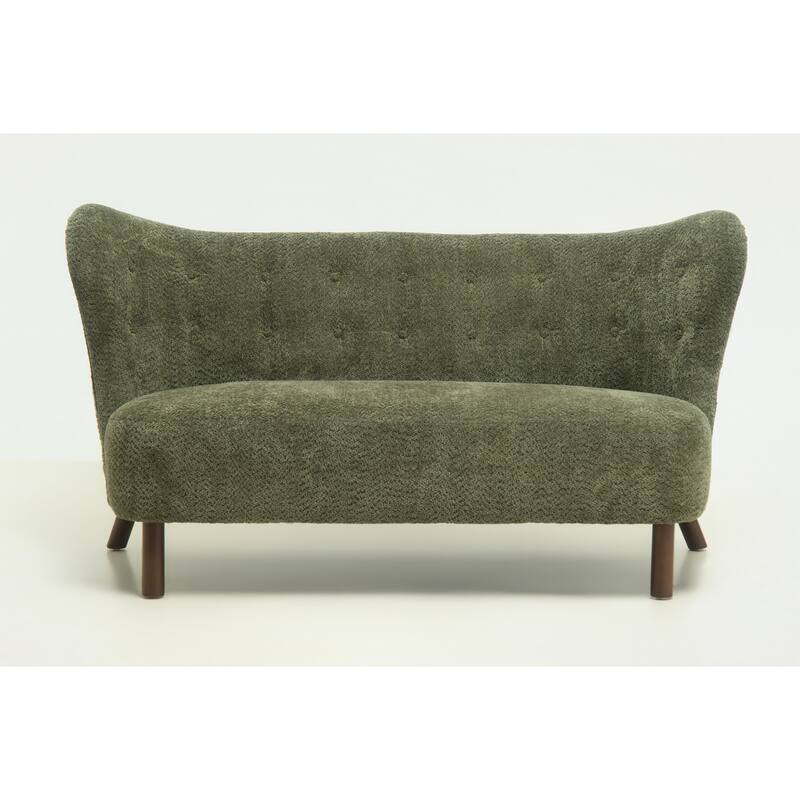 Christopher Knight Home - Chenille Upholstered Loveseat Sofa with Curved Backrest 57.9" Accent Sofa