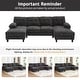 preview thumbnail 6 of 23, 103.5" Modern Chenille U-shaped Sectional Sofa with Dual Chaise Lounges and Armrest Pillows
