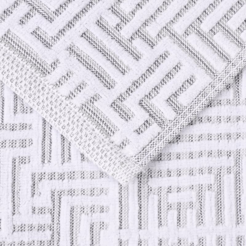 Superior Jasper Cotton Modern Geometric Jacquard Bath Sheet Set of 2
