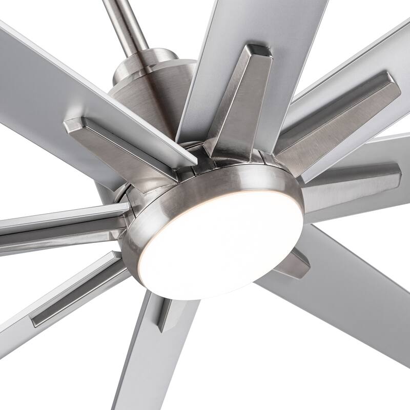 YUHAO Modern 72 inch Outdoor/Indoor Windmill Integarted LED Large Ceiling Fan Lighting with DC Motor,Remote Control