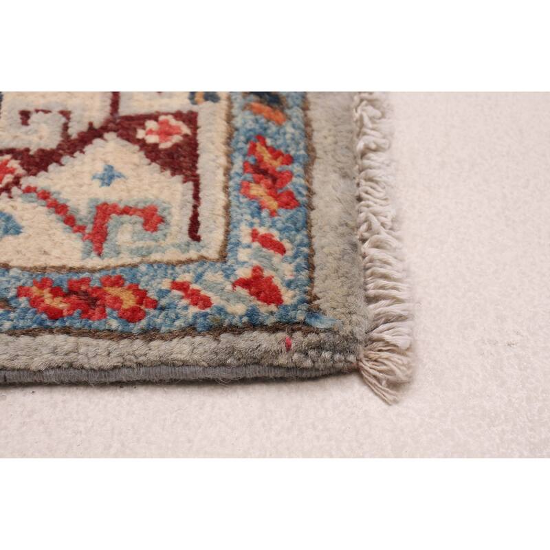 ECARPETGALLERY Hand-knotted Uzbek Ghazni Grey Wool Rug - 2'9 x 9'9