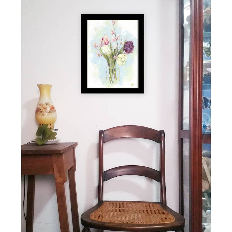 TrendyDecor4U Contemporary "Flower Farm Bouquet II" Framed Print Wall Art