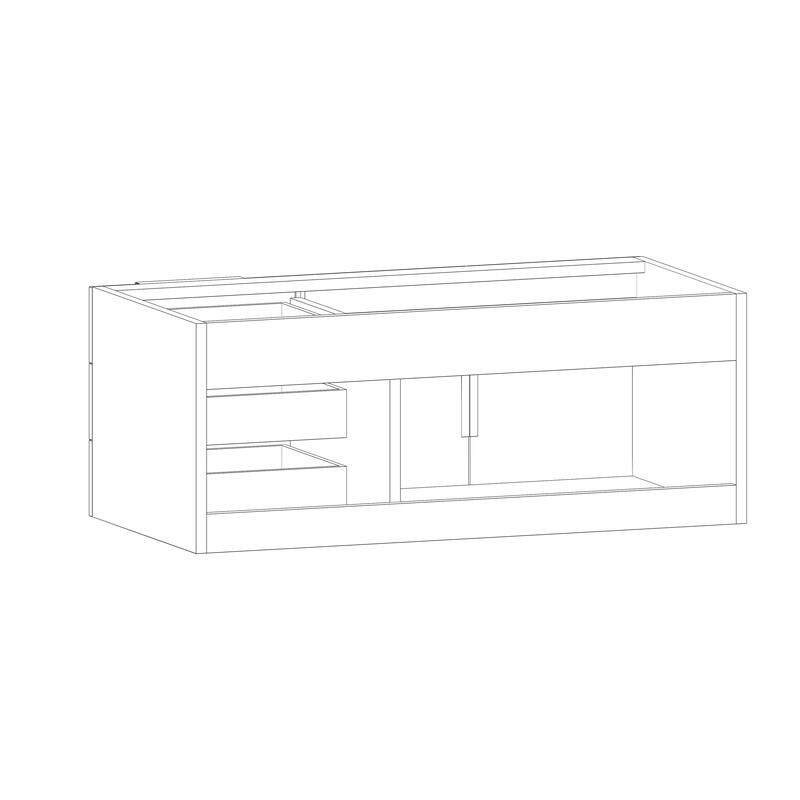 Noble 42" Wall Mounting Vanity (R Drawer) with Reinforced Acrylic Sink
