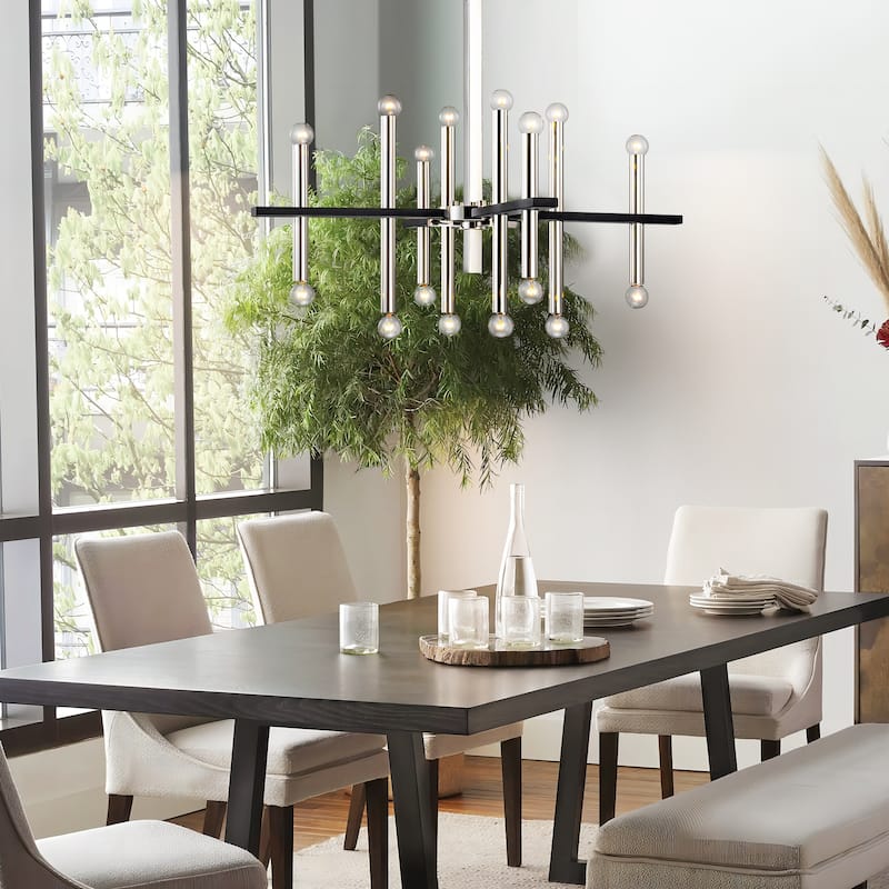 16-Light Modern Industrial Large Sputnik Up/ Down Candle Chandelier for Living/ Dining Room
