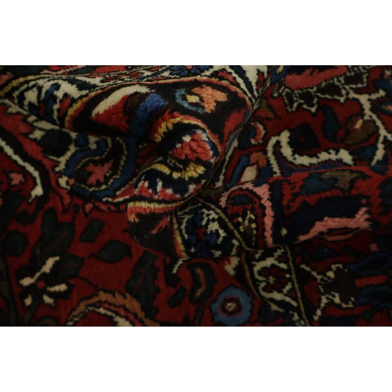 Hand Knotted Oriental 100% Wool Carpet Traditional Floral Red Bakhtiari Area Rug - 12' 2'' X 8' 6''
