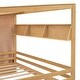 preview thumbnail 12 of 40, Full Size Wood House Bed with 2 Drawers and Shelves, Kids Platform Storage Bed Frame with Wardrobe and Small Curtain