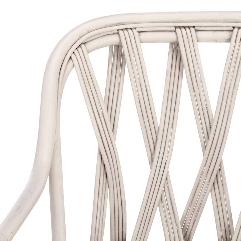 SAFAVIEH Home Serafima Rattan Arm Chair (Set of 2) - 22"W x 22"D x 33"H